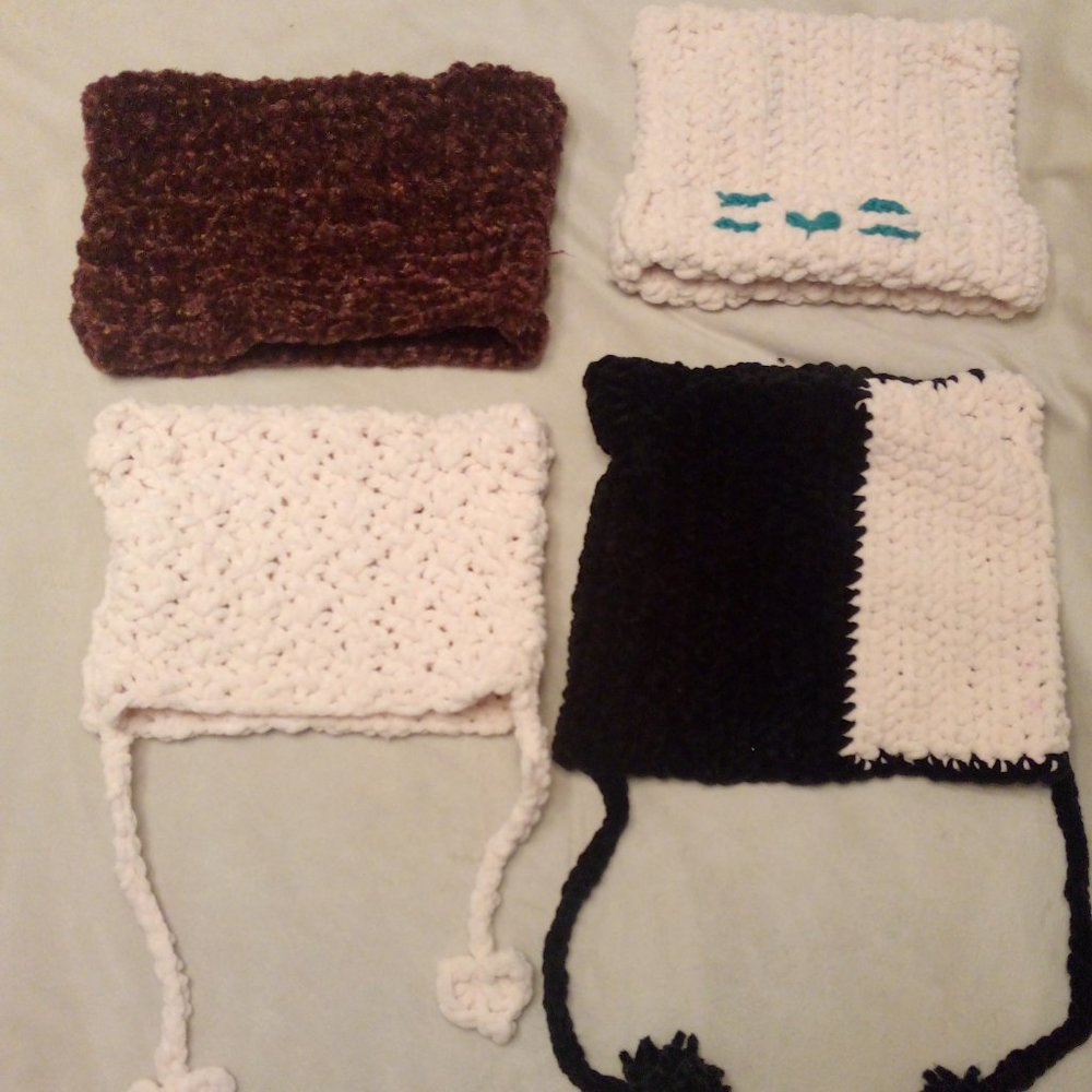 Crochet Cat Ear Hats